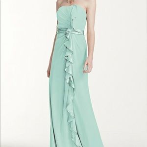 David's Bridal Lapis Chiffon Dress Style #14336